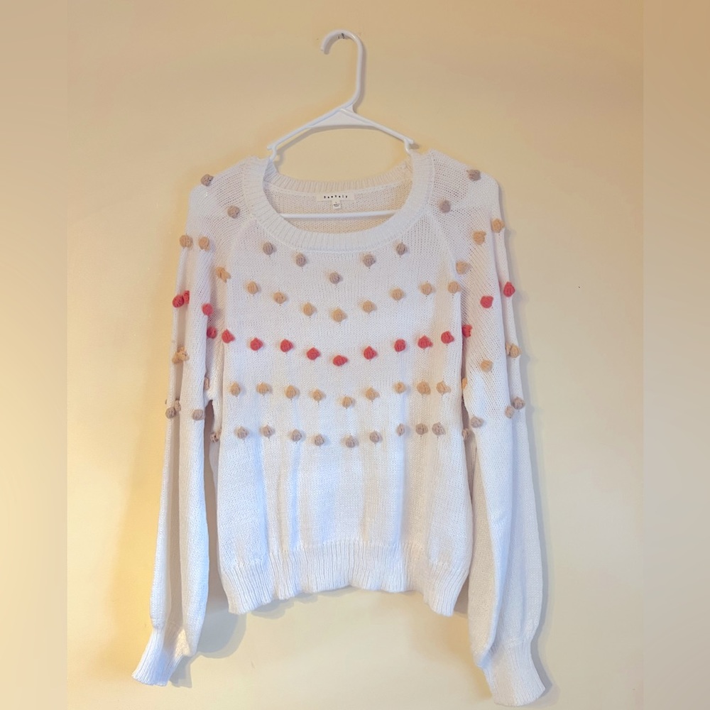 NWOT poof ball sweater